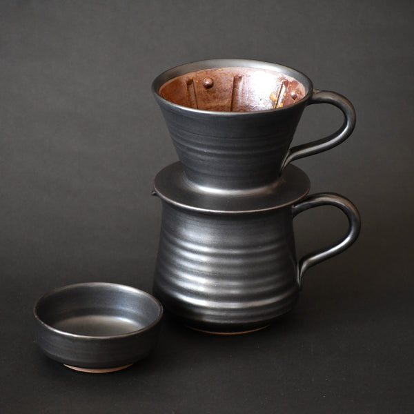 名工とバリスタ開発】越前焼ドリッパーセット=化粧箱付き ORIGINAL